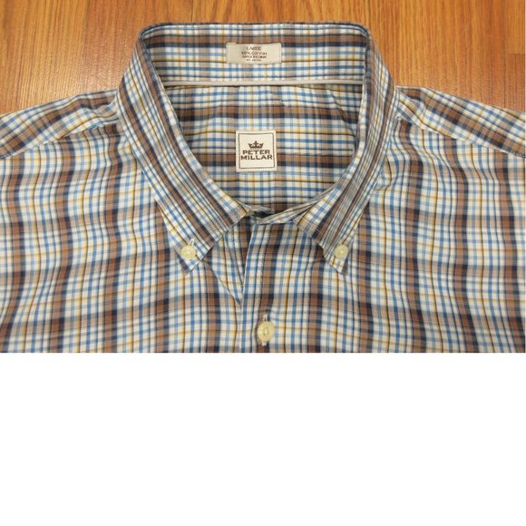 Peter Millar Other - PETER MILLAR REGULAR FIT 100% COTTON SHIRT PLAID Sz LARGE, L